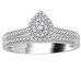 Single Halo Round Diamond Cluster Bridal Set