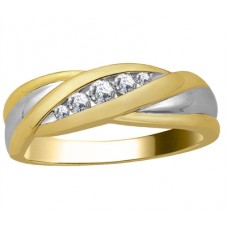 3mm Mens Round Diamond Ring