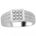 4mm Mens Round Diamond Ring