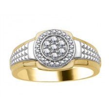 3.5mm Mens Round Diamond Ring