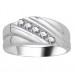 4mm Mens Round Diamond Ring