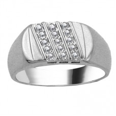 4mm Mens Round Diamond Ring