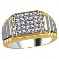 5mm Mens Round Diamond Ring