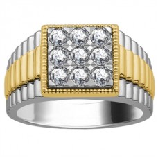 5mm Mens Round Diamond Ring