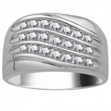 5mm Mens Round Diamond Ring
