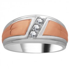4mm Mens Round Diamond Ring