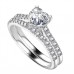 Heart Diamond Shoulder Set Ring With Matching Band Heart Diamond Shoulder Set Ring With Matching Band