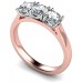 1.00ct Si1/f Round Diamond Trilogy Ring