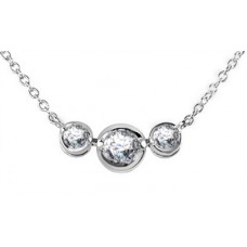 Three Stone Diamond Necklace