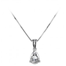 Round Diamond Pear Shaped Pendant