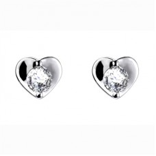 Round Diamond Heart Shaped Earrings Round Diamond Heart Shaped Earrings