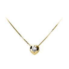 Round Diamond Heart Shaped Pendant