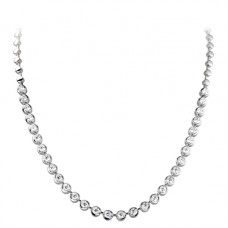Elegant Round Diamond Drop Necklace