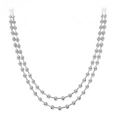 Elegant Two Strand Round Diamond Necklace