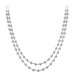 Elegant Two Strand Round Diamond Necklace