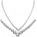 Elegant V Shaped Round Diamond Necklace