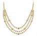 Elegant Three Strand Round Diamond Necklace