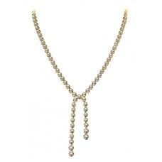 Elegant Round Diamond Bow Style Drop Necklace