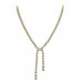 Elegant Round Diamond Bow Style Drop Necklace