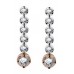 Elegant Round Diamond Drop Earrings