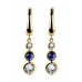 Blue Sapphire & Diamond Drop Earrings