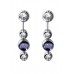 Blue Sapphire & Diamond Drop Earrings