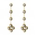 Elegant Round Diamond Drop Earrings