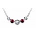 Round Diamond & Ruby Necklace