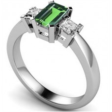 Emerald & Diamond Trilogy Ring