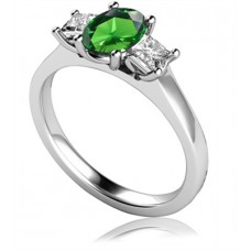 Emerald & Diamond Trilogy Ring