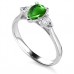 Elegant Emerald Diamond Trilogy Ring