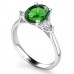 Elegant Emerald Diamond Trilogy Ring Elegant Emerald Diamond Trilogy Ring