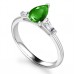 Elegant Emerald Diamond Trilogy Ring Elegant Emerald Diamond Trilogy Ring