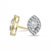 Marquise Diamond Single Halo Earrings
