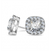 Cushion Diamond Single Halo Earrings Cushion Diamond Single Halo Earrings