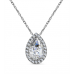 Pear Diamond Single Halo Pendant