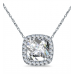 Cushion Shaped Diamond Single Halo Pendant Cushion Shaped Diamond Single Halo Pendant