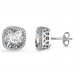 Cushion Diamond Single Halo Earrings Cushion Diamond Single Halo Earrings