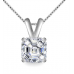 Modern Asscher Diamond Solitaire Pendant