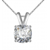 Modern Cushion Diamond Solitaire Pendant
