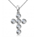 Modern Round Diamond Cross Pendant Modern Round Diamond Cross Pendant