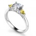 Round Diamond & Yellow Sapphire Ring Round Diamond & Yellow Sapphire Ring