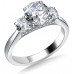 Unique 3 Stone Diamond Ring