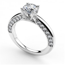 Gia Certified 0.51ct Vs2/d Round Diamond Solitaire Ring