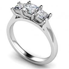 0.28ct I1/f Princess Diamond Trilogy Ring
