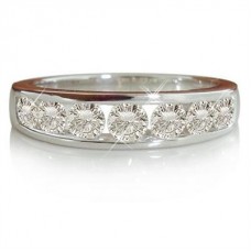 0.70ct Vvs2/e Round Diamond Half Eternity Ring