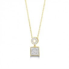 1.00ct Vs/ef Princess & Round Diamond Pendant 1.00ct Vs/ef Princess & Round Diamond Pendant