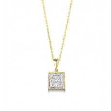 0.90ct Vvs/gh Princess Diamond Pendant