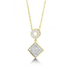 1.00ct Vs/de Princess & Round Diamond Pendant 1.00ct Vs/de Princess & Round Diamond Pendant