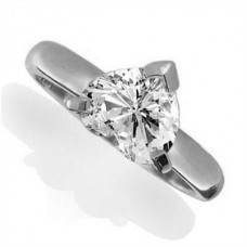 Certified 0.30ct Si2/g Heart Diamond Ring
